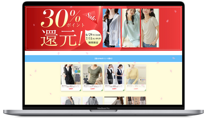カテゴリー上部の表示例